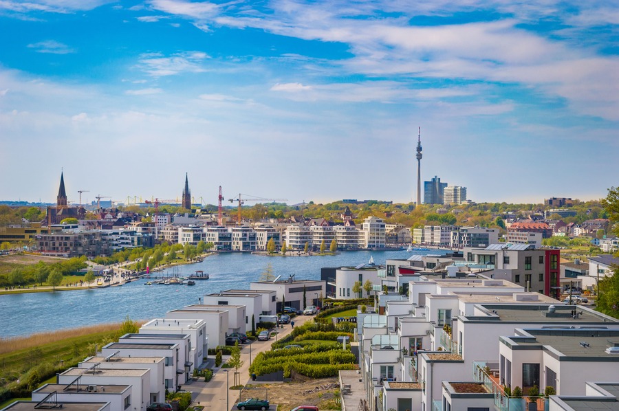 Dortmund blick auf phoenix see